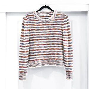 Veronica Beard Multicolor Striped Crew Neck Sweater